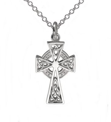 Sterling Silver Filagree Celtic Cross on a 18&quot; Sterling Silver Chain
