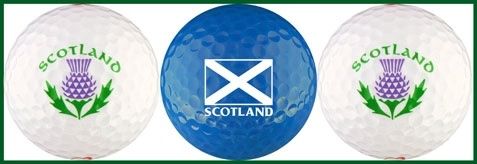 Scotland w/ Thistle &amp; Flag Variety 3 Golf Balls