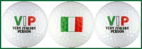 Very Italian Person w/ Flag Variety 3 Golf Balls