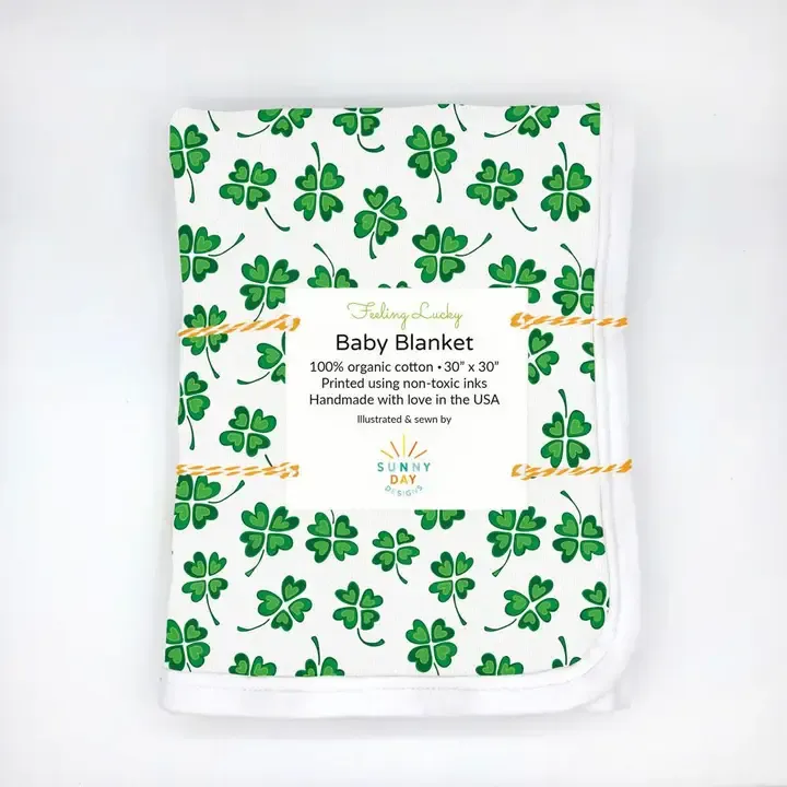 Feeling Lucky Organic Cotton Baby Blanket