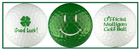 3pk Golf Ball Irish Good Luck