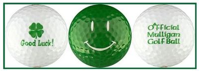 3pk Golf Ball Irish Good Luck