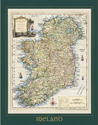 Ancient Map of Ireland - Standard - Single Mount (Matt)