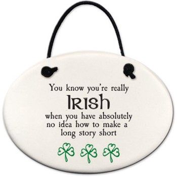 &quot;You know you&#39;re really Irish when..&quot; Mini Hanging Ornament