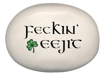 &quot;Feckin&#39; Eejit&quot; Ceramic Stone