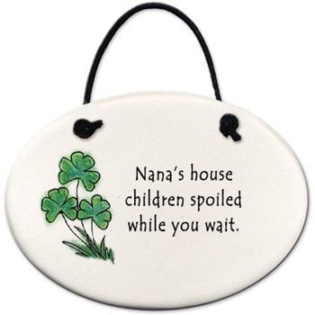 &quot;Nana&#39;s house children...&quot; Mini Hanging Disk Ornament