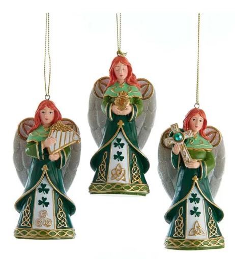 4&quot; Irish Angels Ornaments Set of 3