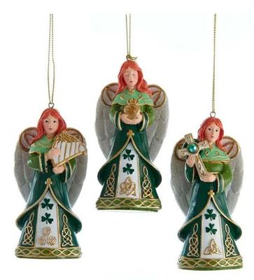 4&quot; Irish Angels Ornaments Set of 3