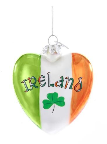 3&quot; Ireland Glass Heart Ornament