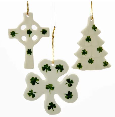 Porcelain Irish Ornaments Set of 3