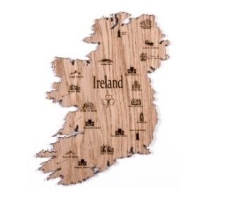 Oak Large Map Ireland