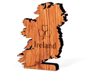 Oak Plaque Ireland Map