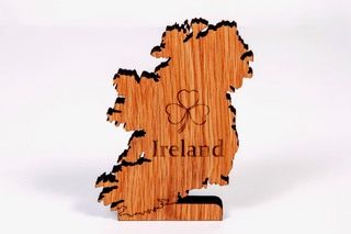 Oak Plaque Ireland Map