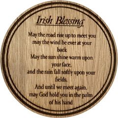 Oak Coaster Irish Blessing