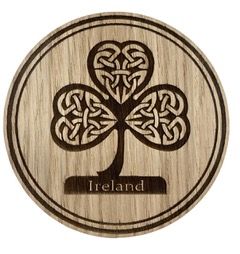 Oak Coaster Shamrock