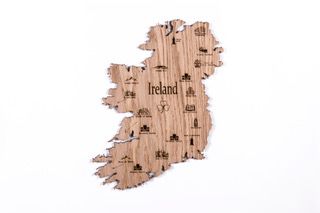 Oak Large Map Ireland