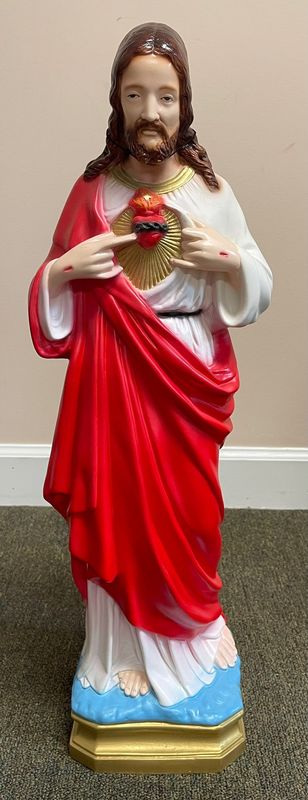 24&quot; Sacred Heart of Jesus Statue- Full Color