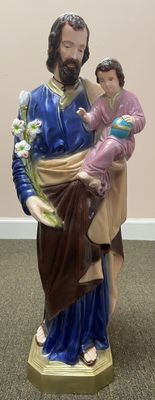 24&quot; St. Joseph &amp; Child Statue- Full Color