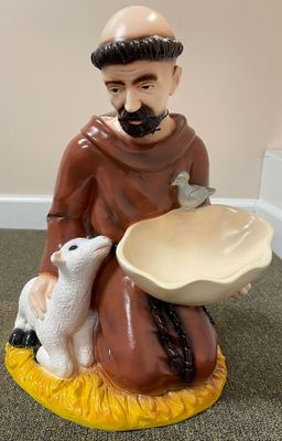 16&quot; Kneeling St. Francis Birdfeeder- Full Color