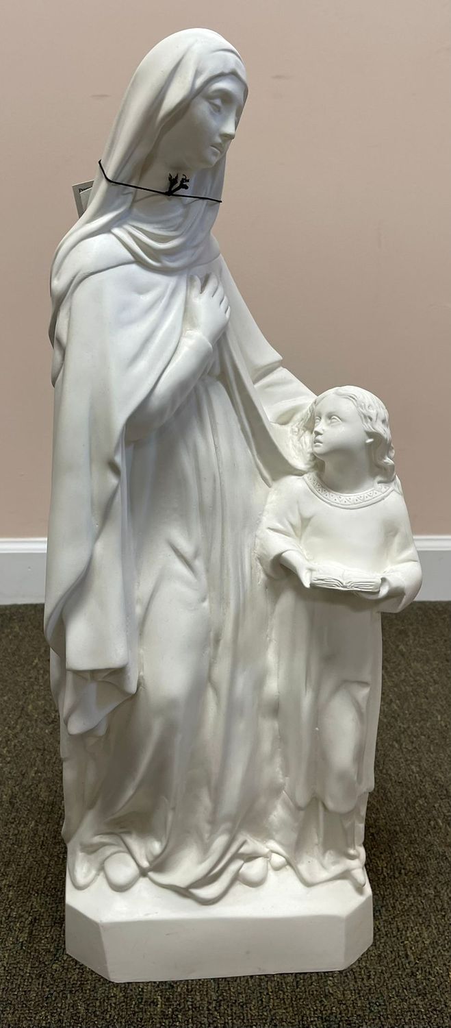 24&quot; St. Anne Statue- White Disc.