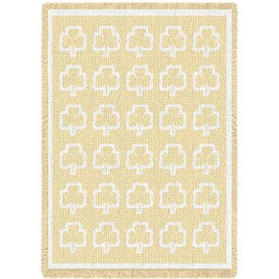 Shamrock White Natural Small Blanket