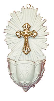 5&quot; Crucifixion Font White