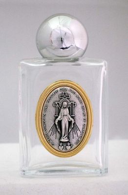 Miraculous Medal Holy Water Bottle Squared
