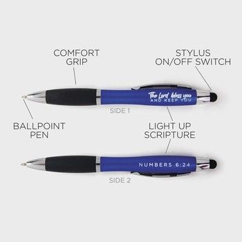 Illuminated Scripture Stylus Pen- The Lord Bless You- Numbers 6:24