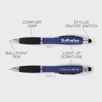 Illuminated Scripture Stylus Pen- Be Still and Know- Psalm 46:10