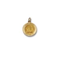 14kt Solid Yellow Gold St. Andrew Medal 1/2” Diameter (Size 1)