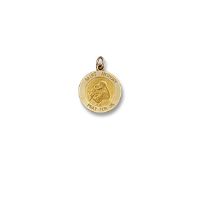 14kt Solid Yellow Gold St. Anthony 1/2&quot; Diameter (Size 1)