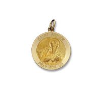 14kt Solid Yellow Gold St. Andrew Medal 3/4” Diameter (Size 3)