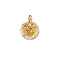 14kt Solid Yellow Gold St. Gerard Medal 1/2” Diameter (Size 1)