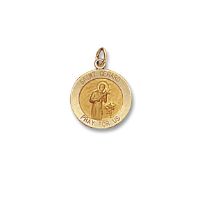 14kt Solid Yellow Gold St. Gerard Medal 5/8” Diameter (Size 2)