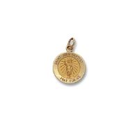 14kt Solid Yellow Gold St. John the Baptist Medal 1/2” Diameter (Size 1)