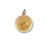 14kt Solid Yellow Gold St. Gerard Medal 3/4” Diameter (Size 3)