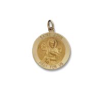 14kt Solid Yellow Gold St. John Medal 3/4” Diameter (Size 3)