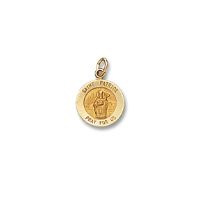 14kt Solid Yellow Gold St. Patrick Medal 1/2” Diameter (Size 1)