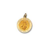 14kt Yellow Solid Gold St. Peregrine 5/8&quot; Diameter (Size 2)