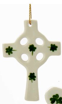 3&quot; Porcelain Irish Celtic Cross Ornament