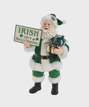 10.5&quot; Fabriché™ Musical Irish Santa