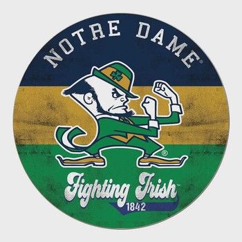 20&quot;x20&quot; Retro Circle Notre Dame Fighting Irish