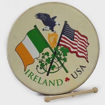 12&#39;&#39; Bodhrán - Irish USA Flag Design