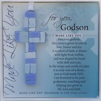 Godson Baptism Gift: Handmade Mosaic Glass