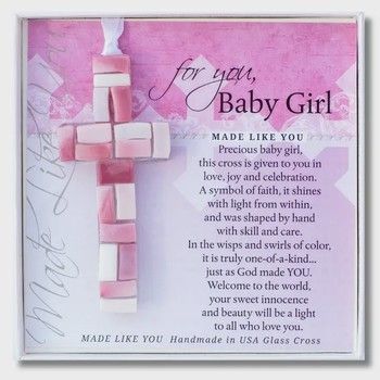 New Baby Girl Gift USA Handmade Mosaic Glass
