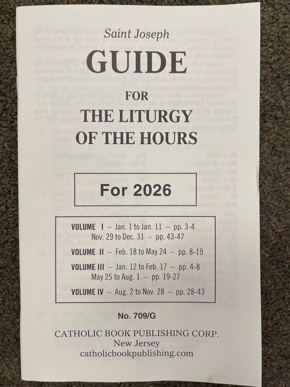 2026 Liturgy of the Hours Large Type Guide