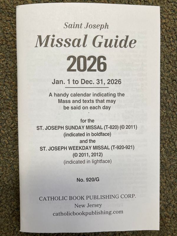 2026 Annual Missal Guide