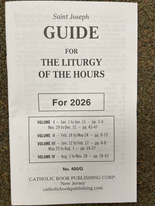 2026 Liturgy of the Hours Guide Book