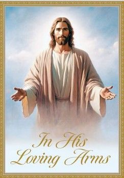 Mass Card- In His Loving Arms, Box of 50, ME521