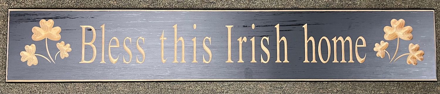 Bless This Irish Home Black Wood Sign Bless This Irish Home Black Wood Sign